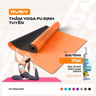  Thảm Tập Yoga Định Tuyến 4mm Cao Su PU Chống Trượt Tuyệt Đối - Bám Hút Tốt 