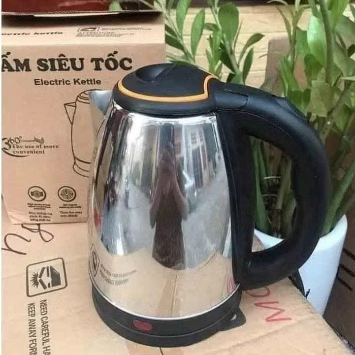 Ấm Siêu Tốc Inox 1,8L 1500W đun sôi nhanh bảo hành 12 tháng