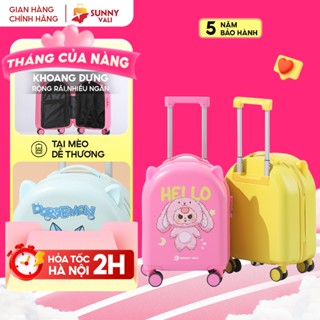 Vali Sunny Bunny X 16 inch cho bé – Vali trẻ em kéo nhựa ABS + PC siêu nhẹ, dễ thương, chống va đập