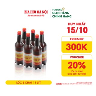 Bia Hơi Hà Nội - Nồng độ cồn 4,0% - Lốc 6 chai 1 lít/chai