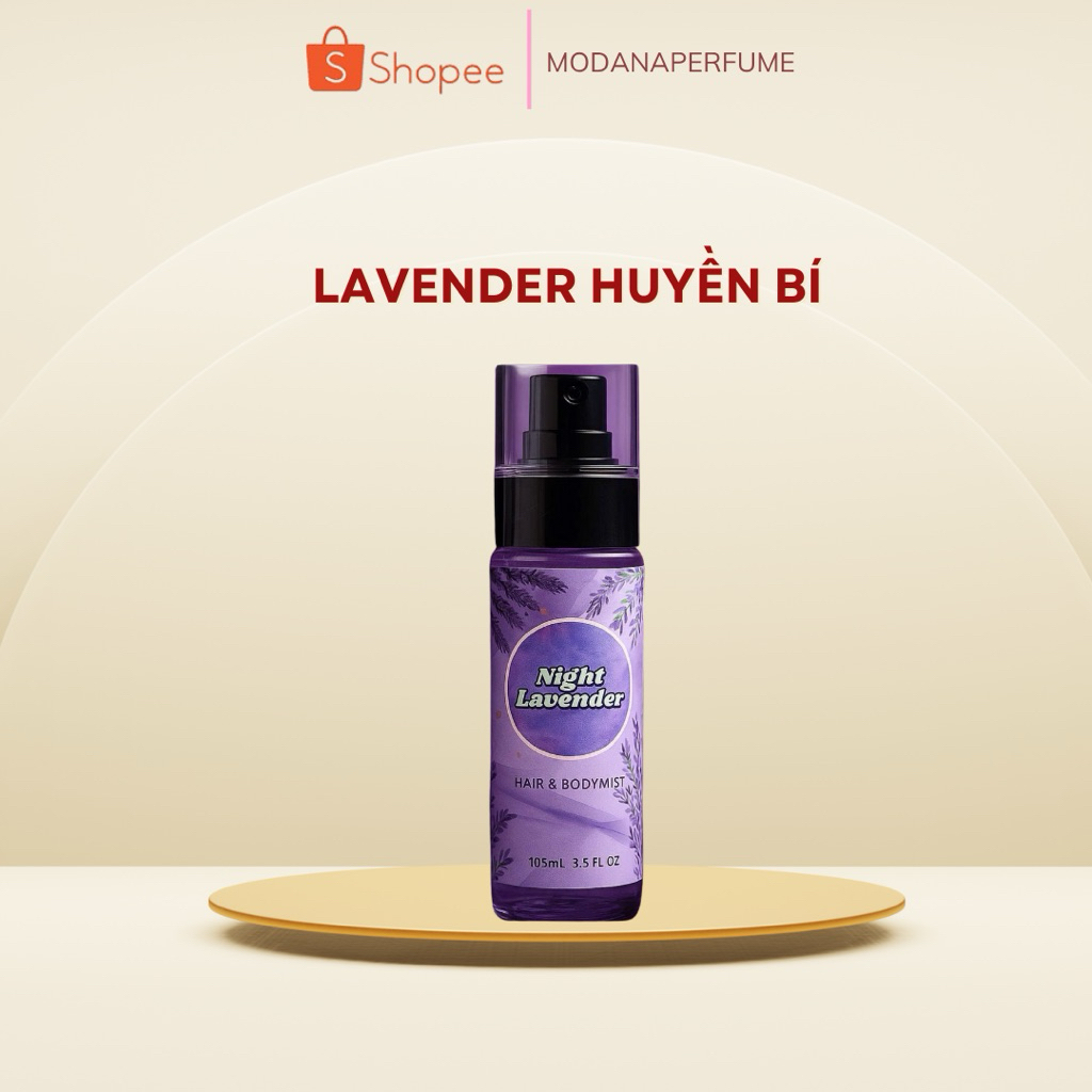 Bodymist xịt thơm toàn thân body khử mùi Night Lavender cá tính cho nữ dễ xài quanh năm