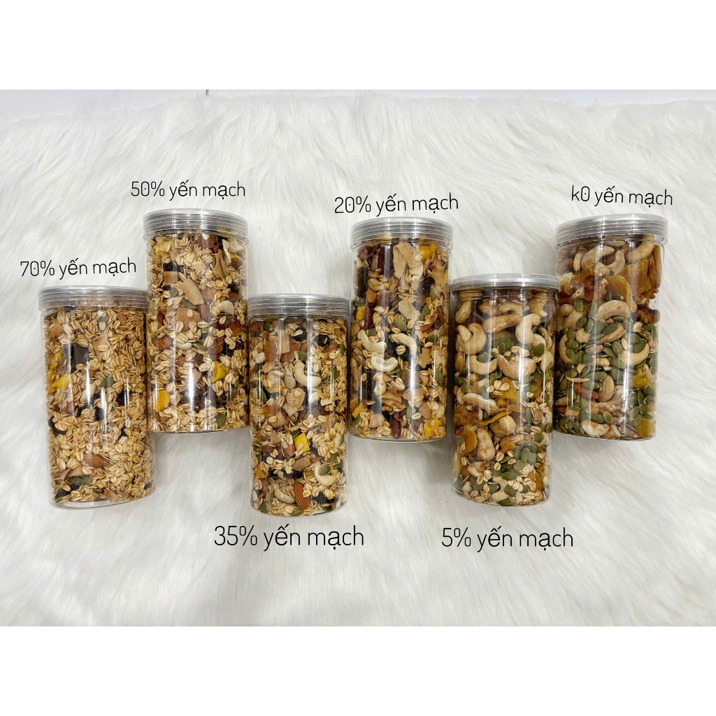 Granola Nhiều Hạt Ăn Kiêng Không Đường - Ngũ Cốc Ăn Kiêng Có Yến Mạch hũ 500g