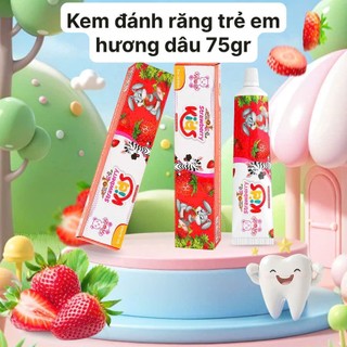 Kem đánh răng Trẻ Em Rose 75g Hương Dâu Hương Cam