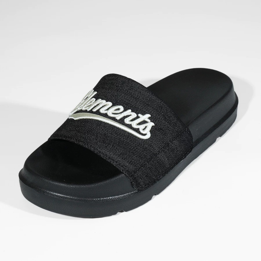 Dép quai ngang Elements Vintage Denim Unisex Dép Elements vải jeans đế bằng nam nữ