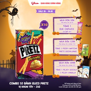 Combo 10 hộp Bánh que mặn nướng Glico Pretz vị Khoai tây truyền thống 31gr