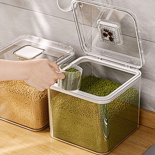 Thùng đựng gạo kín khí, chống côn trùng và ẩm, có nắp bằng nhựa chắc chắn cho bếp gia đình 16,5lb