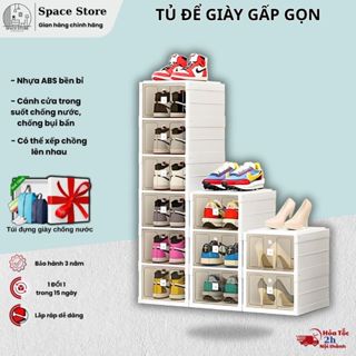  Tủ Để Giày Thông Minh SPACE STORE 2-3-6-9 Tầng Nhựa ABS Cao Cấp Cửa Nam Châm Chống Ẩm Mốc 