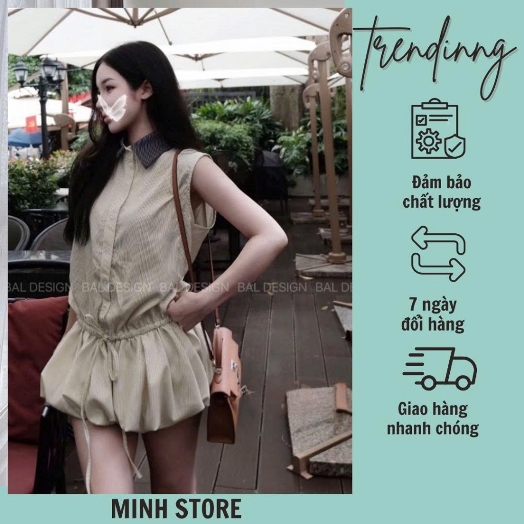 Váy kẻ cổ đức xinh xinh Minh shop