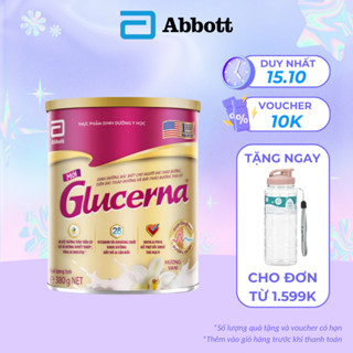 Sữa Bột Dành Cho Người Tiểu Đường Glucerna Abbott Hương Vani 380g, Chính Hãng, Bổ Sung Dinh Dưỡng