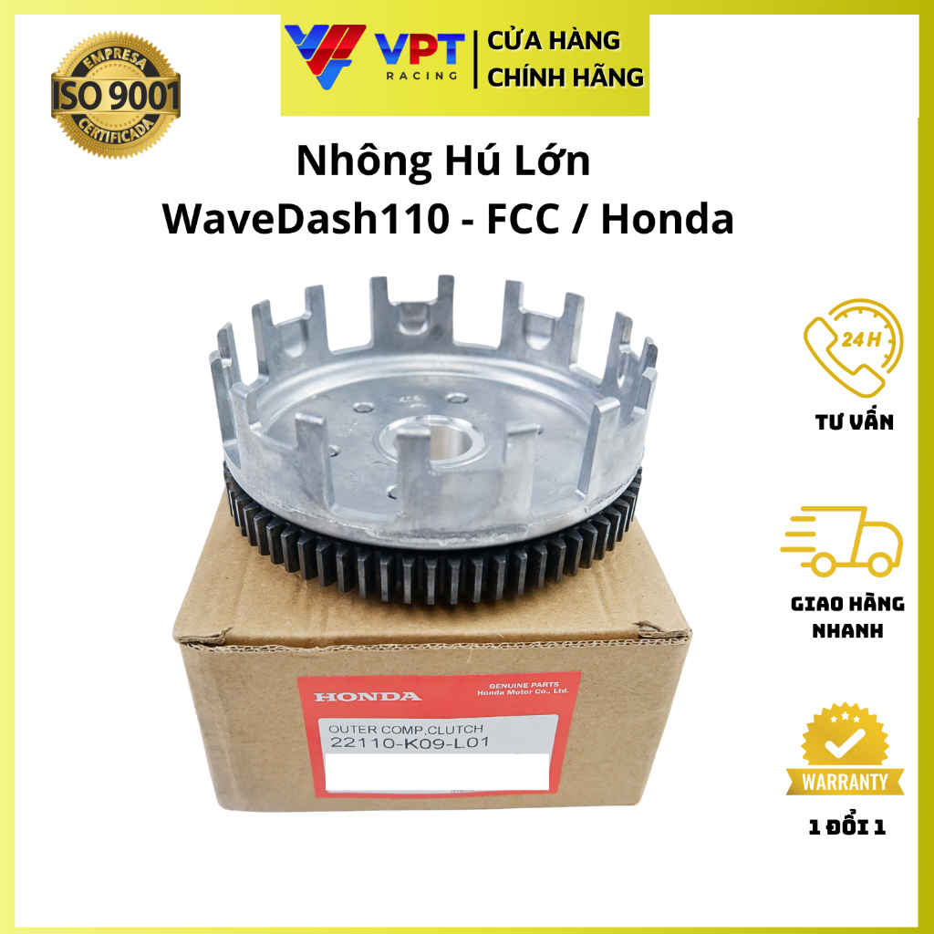 Nhông hú lớn Wave Dash 110 FCC | Chuồng heo Wave Dash 110 chính hãng Malaysia 22110-K09