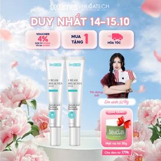 Combo 2 Kem giảm mụn nhanh 24h BEUACNES PLUS giảm mụn trứng cá, chiết xuất rau má, hỗ trợ mờ thâm mụn 15g