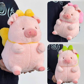  Gấu Bông Heo lulu 35cm Đeo Nơ Gấu Bông Cute Quà Tặng Sinh Nhật Thú Nhồi Bông Hình Heo 