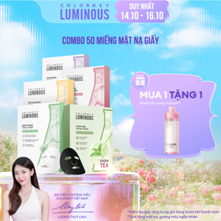 Combo 5 Hộp  Mặt Nạ Giấy COLORKEY LUMINOUS Vitamin B5 Giúp Cấp Ẩm Cho Da Mịn Màng 10 miếng/hộp