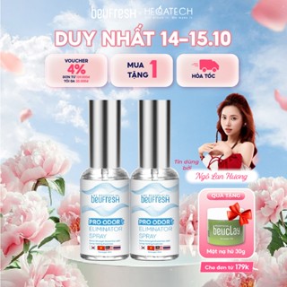 Combo 2 Xịt khử mùi toàn thân, lăn khử mùi BEUFRESH ngăn tiết mồ hôi, hạn chế mùi cơ thể 30ml