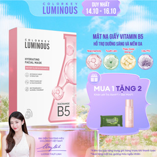1 Hộp 10 Miếng Mặt Nạ Giấy COLORKEY LUMINOUS Vitamin B5 Hỗ Trợ Phục Hồi 25ml/miếng
