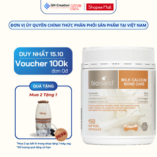 [HÀNG NHẬP KHẨU] Canxi Bioisland Milk Calcium Bone Care 150 Viên Tăng Chiều Cao Cho Trẻ, Canxi Cho Mẹ Bầu, Người Già