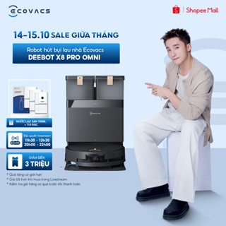 Robot hút bụi Ecovacs Deebot X8 Pro Omni – Bản Quốc Tế 2025 - Lực hút 18000Pa - Pin 6400mAh