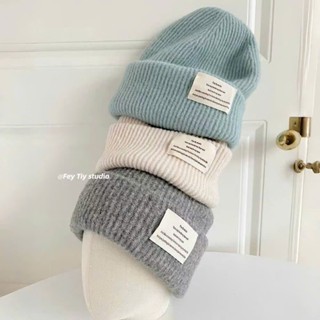 Mũ nón len dệt kim FEYTIY Unisex hàng VNXK phong cách Hàn Quốc, mũ beanie nam nữ chất lông thỏ mềm mịn ấm áp