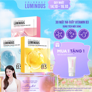 [NEW] COMBO 3 Hộp Mặt Nạ Giấy COLORKEY LUMINOUS B3 Thế Hệ Mới, Hỗ Trợ Dưỡng Sáng, 30ml/ Miếng