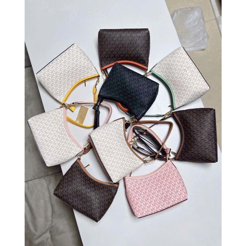 Túi kẹp nách + đeo chéo họa tiết MK thời trang thanh lịch full box đủ màu HC