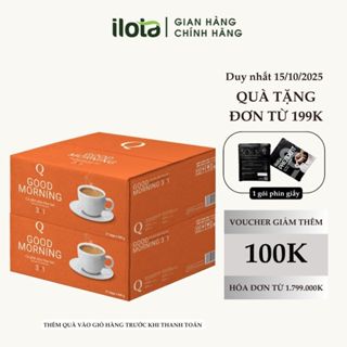 1 Thùng cà phê sữa hòa tan GOODMORNING Trần Quang uống liền 21 bịch x 24 gói