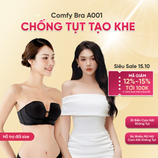 Áo Ngực Không Dây Chống Tuột, Tạo Khe Tốt, Nâng Ngực Nhẹ Comfy Bra A001, Áo Lót Ko Tụt Mặc Áo Trễ Vai,... VIETCORSET