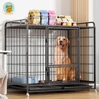 Chuồng chó lớn Lồng chó có kệ đựng đồ chuồng chó có khay Chuồng lồng nuôi chó lớn có bánh xe đa năng