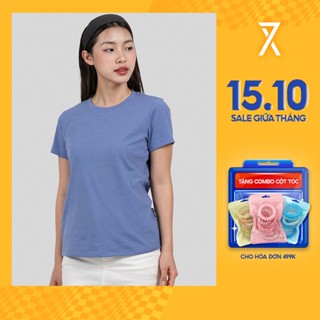 [Combo 2 Áo 238K] Áo Thun Nữ Couple TX Cổ Tròn Form Slim Basic WTS 2448