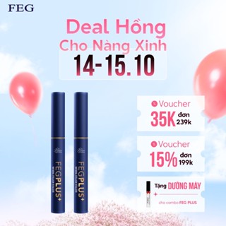 Combo 2 Dưỡng Mi FEG Plus Stem Cells ban đêm - Phiên Bản Tế Bào Gốc, Dài Mi Nhanh, Không Gây Thâm Mắt (5ml/Lọ)