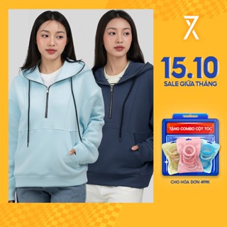 Áo Khoác Hoodie Nữ Couple TX Thun 2 Da Dây Kéo Form Oversize Boxy WHO 2026