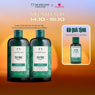 Combo 2 Dầu Gội Tea Tree Cho Tóc Dầu Purifying & Balancing Shampoo 400ML The Body Shop