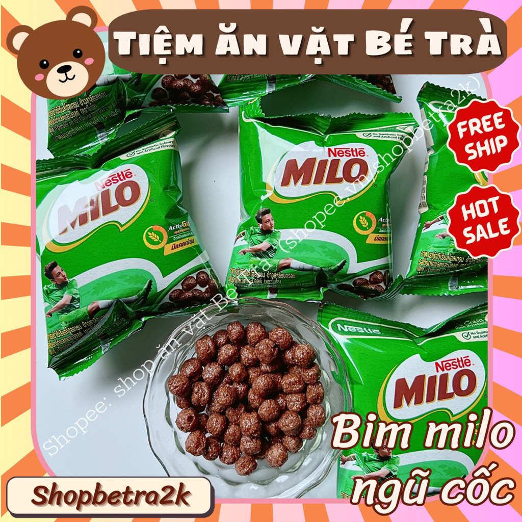 |Sỉ bịch| Bim milo, ngũ cốc viên milo Thái Lan gói~15gr