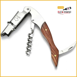 Khui mở rượu vang cao cấp, Dụng cụ mở nắp chai không gỉ dễ sử dụng KR 002