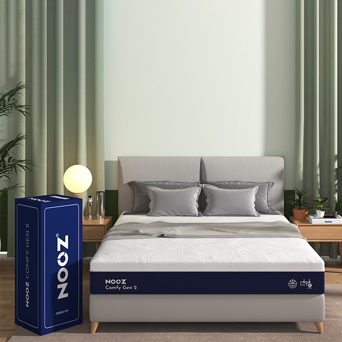 [Tặng Tấm Bảo Vệ Nệm] Nệm NOOZ Comfy Gen 2 Nệm Foam Cao Su Thiên Nhiên Với Base Foam 7 Vùng Nâng Đỡ | BigBuy360 - bigbuy360.vn