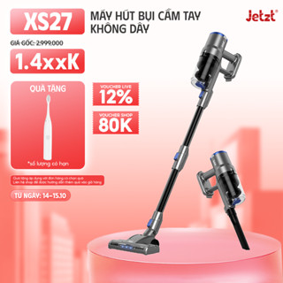Máy hút bụi cầm tay không dây Jetzt XS27, làm sạch đa năng với đèn LED chiếu sáng