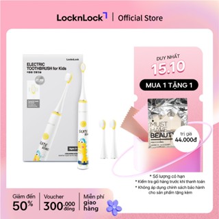 Bàn chải đánh răng điện LockLock cho bé từ 3 tuổi - chống nước - sạc sử dụng lên tới 3 tuần ENR226WHT màu trắng