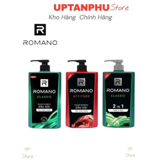 Dầu gội Romano hương nước hoa Classic/ Force/ Attitude/ Gentleman 650g/chai - 4 mùi hương