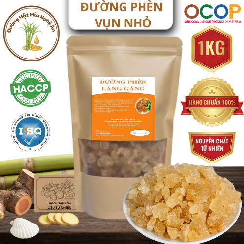 1KG Đường Phèn Vụn Nhỏ, Đường Phèn Kết Tinh Tự Nhiên Từ Mật Mía Nghệ An Nguyên Chất
