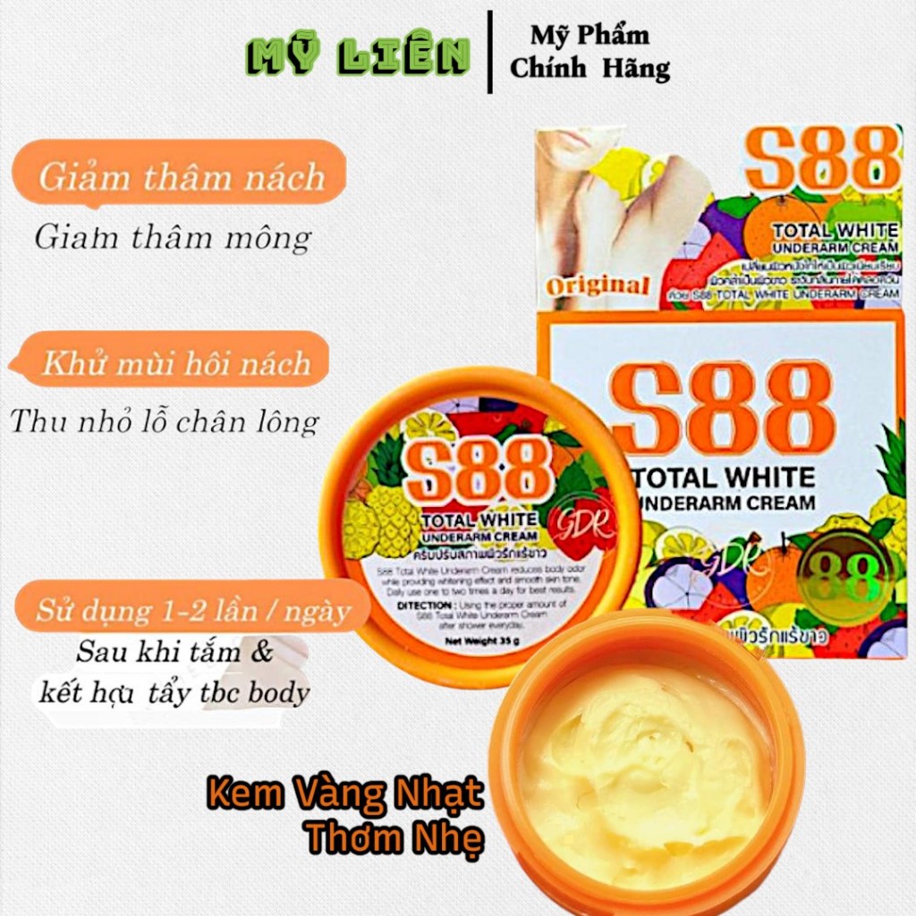 Kem Khử Thâm Nách S88 TOTAL WHITE Thái Lan