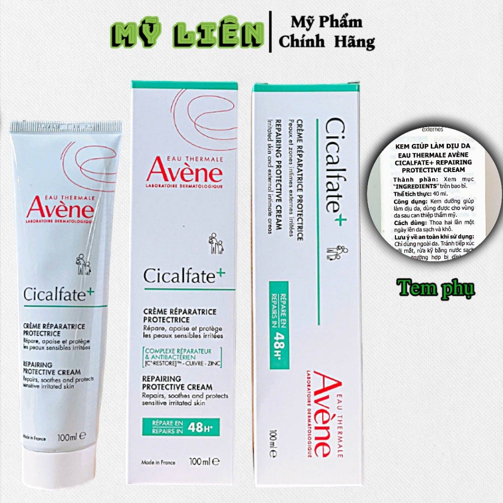 MẪU MỚI - Kem dưỡng phục hồi Avene Cicalfate 40ml của Pháp