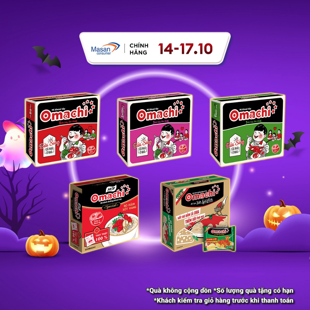 (Chọn Vị) Thùng Mì Omachi - Thùng 30 Gói x 80g