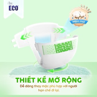 Combo 2 Gói Tã dán người lớn Eco, Bỉm dán người già Eco thấm hút cao, dày dặn, siêu tiết kiệm size M/L 10 miếng 68-122cm