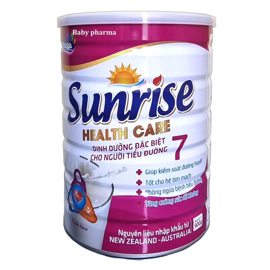 SỮA BỘT DÀNH CHO NGƯỜI TIỂU ĐƯỜNG SUNRISE HEALTH CARE 900GR