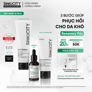 Bộ sản phẩm chăm sóc phục hồi da cho nam Men Stay Simplicity Recovery Trio