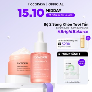 FOCALSKIN Combo Serum + Kem Dưỡng Trắng Da Mờ Thâm Mụn Vitamin C + Niacinamide B3 30ml + 30g