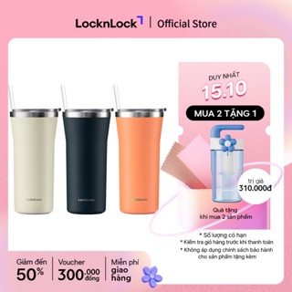 Bình giữ nhiệt Lock&Lock Daily Essential tumbler 870ml thép không gỉ kèm ống hút và cọ rửa LHC4325 (3 màu)