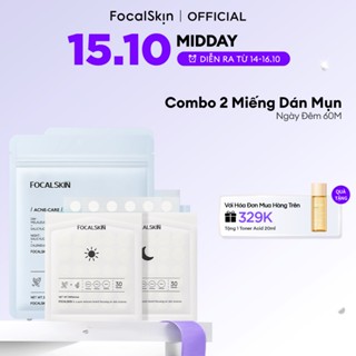 Miếng Dán Mụn BHA FOCALSKIN Siêu Mỏng 0.01cm Hút Mụn Sạch + Giảm Sưng + Che Mụn Makeup 60M Ngày Đêm