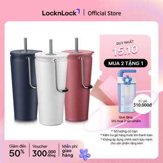 Bình giữ nhiệt Lock&Lock Bucket Tumbler W/Straw 540ml có ống hút LHC4268 (3 màu)