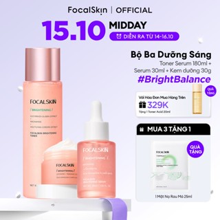 Toner Serum + Serum + Kem Dưỡng Trắng Da FOCALSKIN VC + Niacinamide B3 + α Arbutin Giảm Thâm Mụn Nám