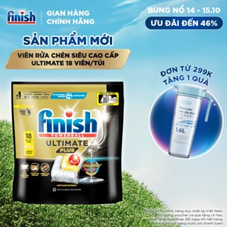 [MỚI] Viên Rửa Chén Bát Hương Chanh Finish Powerball Ultimate Plus Intensive Clean & Shine Lemon Sparkle 18 Viên